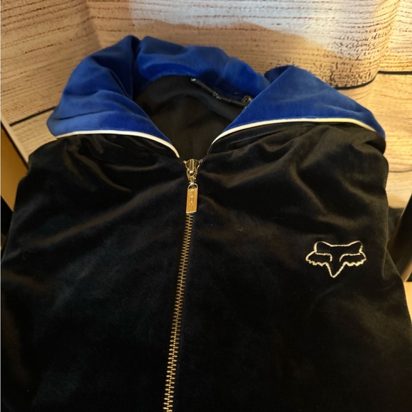 Fox Y2K Velour Zip Hoodie Size Large - Picture 6 of 6